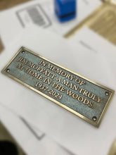 Family Address Brass Plaque Plate
